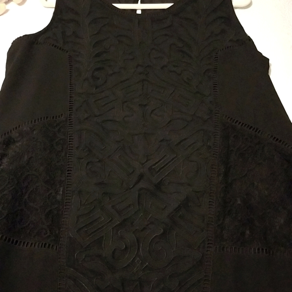 Soft Surroundings Black Lace Sleeveless Slip-on Lacey Embroidered Midi Dress - Picture 3 of 10